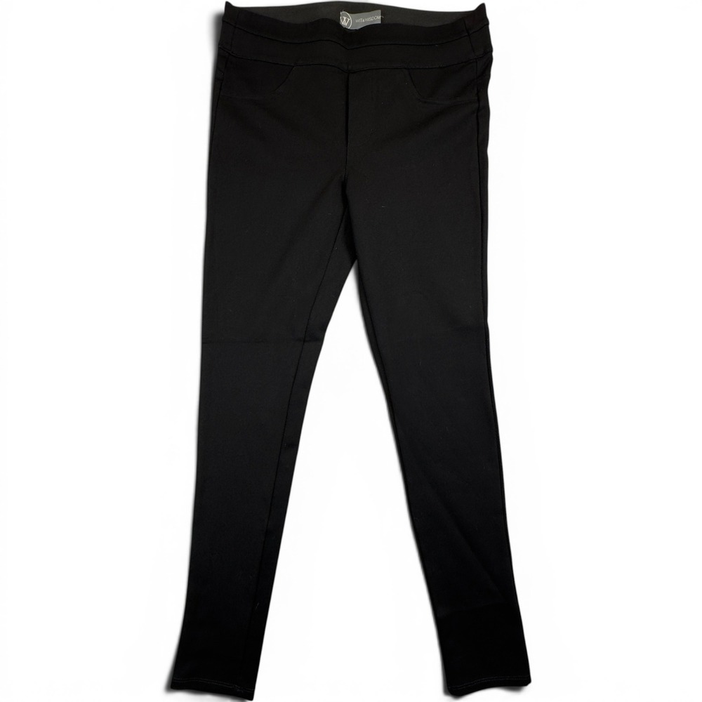 Wit‎ & Wisdom Pants Women Medium Black Skinny Pull On High Rise L22742Q5E